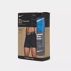 Men's Nike Dri-FIT Essential Micro Boxer Briefs (3-Pack) - Blue Gray Black